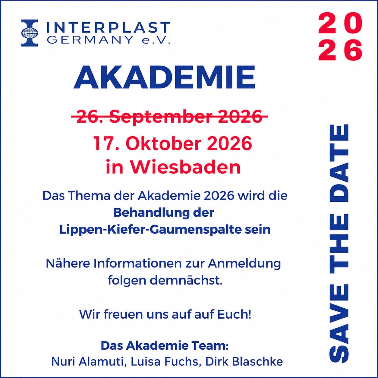 17.10.2026 Save the Date 2