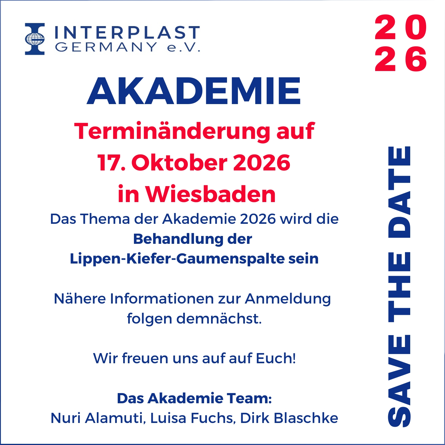 17.10.2026 Save the Date